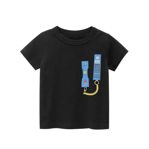 五哈陳赫同款衣服自帶電話情侶親子裝夏季短袖T恤男女童純棉短袖t