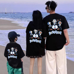 特別的親子裝T恤短袖純棉夏季2025新款超火一家三口母子半袖上衣t