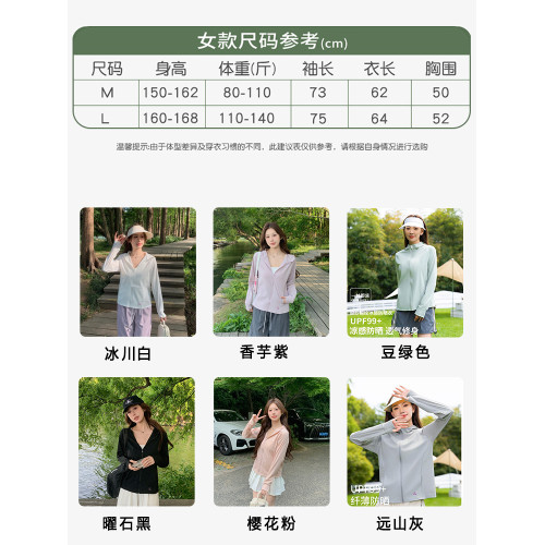 2025新款防曬衣女夏季冰絲防紫外線原紗型寬松連帽透氣防曬服外套
