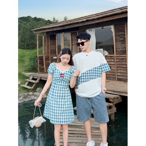 適合旅遊拍照的親子裝母女一家三口四口母子夏北京新疆外出連衣裙