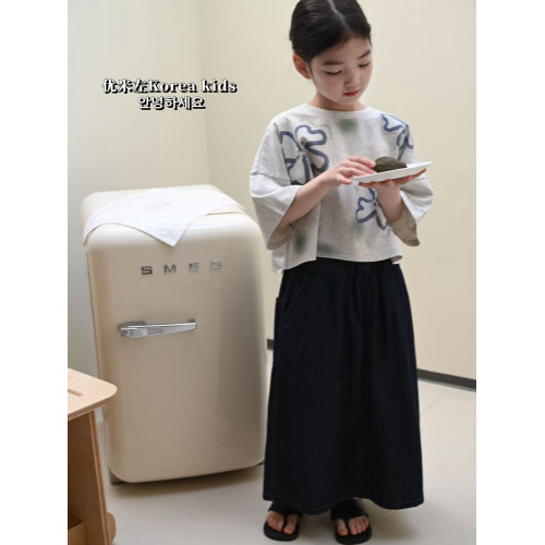 超好看女孩短款韓範純棉上衣2025新款洋氣女童夏裝兒童短袖T恤