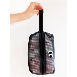 韓國livework眼睛大容量網眼透氣化妝洗漱包手提旅行內衣襪收納包