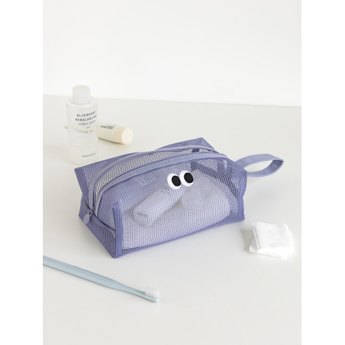 韓國livework眼睛大容量網眼透氣化妝洗漱包手提旅行內衣襪收納包