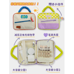 若素良品新款可愛撞色大容量化妝洗漱品收納包袋可攜式旅行出遊百搭