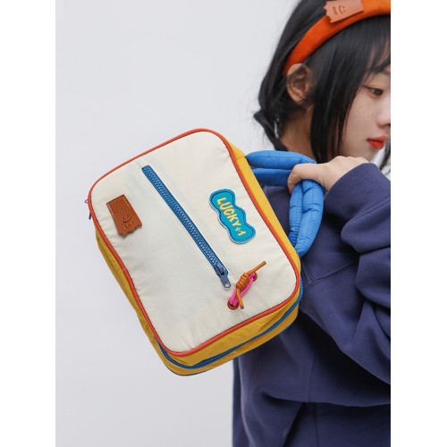 若素良品新款可愛撞色大容量化妝洗漱品收納包袋可攜式旅行出遊百搭