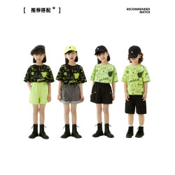 [親子裝]gxgkids童裝兒童t恤25夏男女童短袖中大童上衣愛心半袖