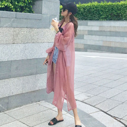 2025夏季新款防曬衫女很仙的中長款薄開衫超仙外搭洋氣防曬衣外套