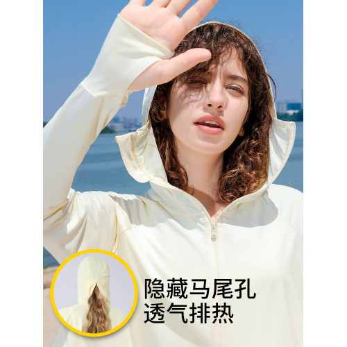 冰絲防曬衣女新款防紫外線大帽簷遮陽透氣披肩外套寬松短款防曬服