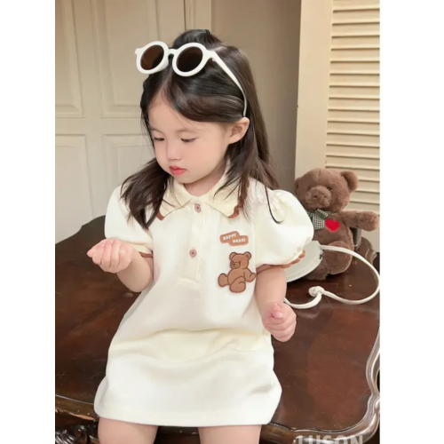不一樣親子裝嬰兒百日宴爬服網紅一家三四口母女連衣裙短袖Polo衫