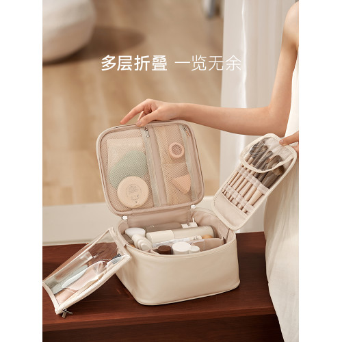 化妝包女2025新款可攜式化妝箱旅行化妝刷袋大容量化妝品收納包高級