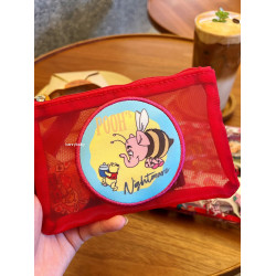 可愛噗噗pvc收納包兩件套小熊防水化妝包維尼透明洗漱包