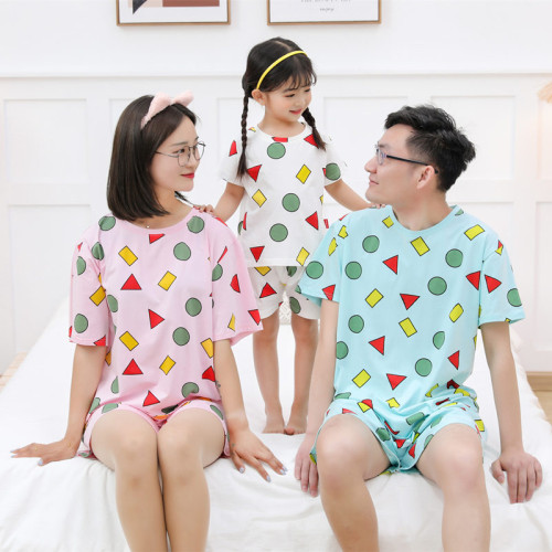 宮蝶蠟筆小新同款睡衣兒童秋冬親子裝2025秋季萬聖節服裝純棉套裝