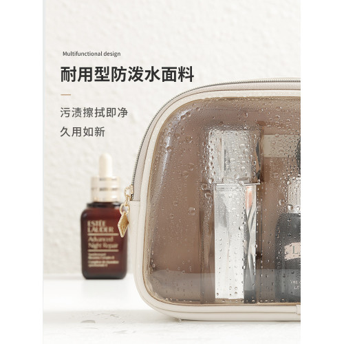 化妝包女2025新款透明可攜式大容量洗漱包高顔值手拎旅行收納袋