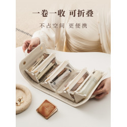 旅行折曡化妝包女可拆可攜式高級手提化妝品收納包分區洗漱新款