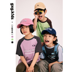[親子裝]gxgkids童裝兒童T恤25夏新品男女童插肩袖一家三口短袖潮