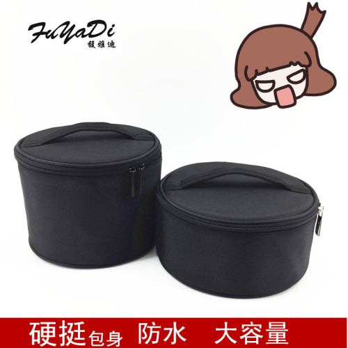 馥雅迪化妝包圓形新娘跟妝飾品皇冠收納包耐磨防震抗摔化妝品收納