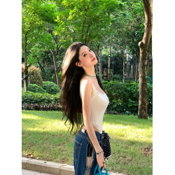 卡戴珊同款蕾絲邊吊帶背心上衣女夏歐美ins辣妹風修身顯瘦連體衣