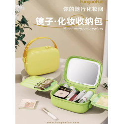 帶鏡子智能LED燈化妝包女2025新款可攜式旅行防水高級大容量化妝箱