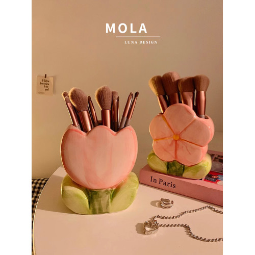 MOLA.Initial.化妝刷收納盒辦公室筆筒口紅刷子桶收納盒 | 初昕