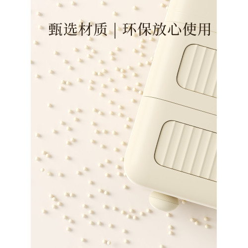 德國奶油風化妝品收納盒桌面口紅護膚品防塵大容量梳妝台置物架
