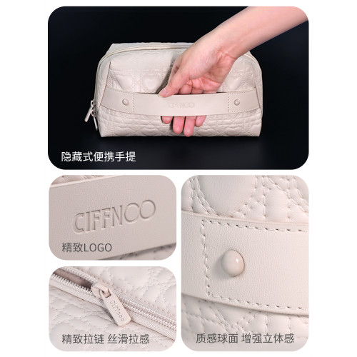 高顔值可攜式化妝包女2025新款外出大容量分區收納化妝品收納包