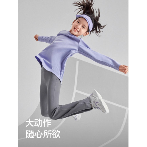 巴拉巴拉女童長褲大童彈力速乾瑜伽褲兒童修身微喇褲夏裝新款童裝