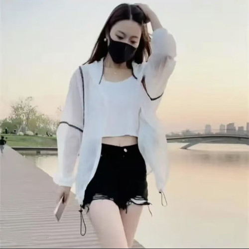防曬衣外套女2025夏季新款韓版遮陽防紫外線外穿百搭連帽防曬服潮