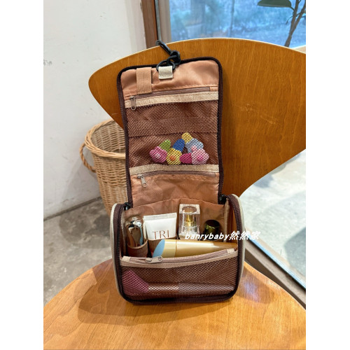 可愛卡通刺綉史努比手提化妝包大容量可掛洗漱包旅行收納包