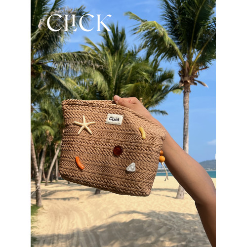 click海島度假旅行系列化妝包洗漱包收納袋海星海洋風可攜式女生
