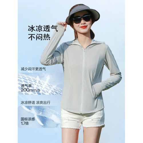 防曬衣女款夏季2025修身顯瘦防紫外線速乾冰絲涼感防曬服短款外套