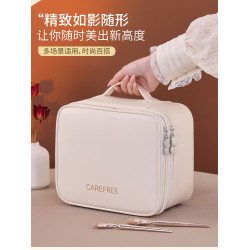 輕奢高級感雙層大號化妝包大容量旅行可攜式化妝品收納包洗漱化妝箱