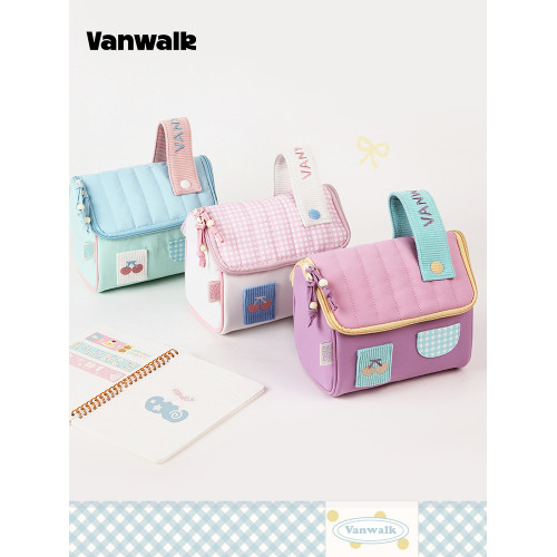 VANWALK手賬系列 原創櫻桃小房子洗漱包女生旅行可攜式收納包化妝包 VANWALK手賬系列 原創櫻桃小房子洗漱包女生旅行可攜式收納包化妝包