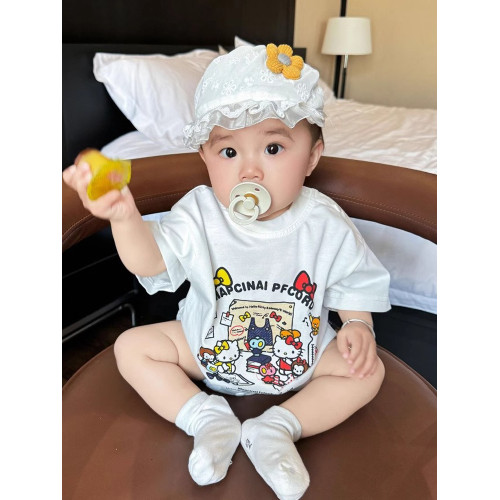 網紅2025夏裝新款親子裝一家三口四口小月齡寶寶百搭母子母女裝潮