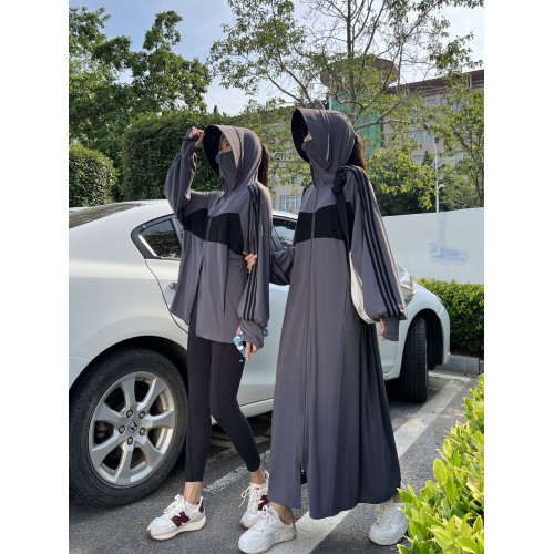 加長款2025款拼接色冰絲防曬衣女冰絲外套防紫外線騎車冰絲防曬服