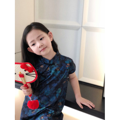 美妞之城女童氣質夏季薄款古風旗袍連衣裙親子裝2025新款童裝