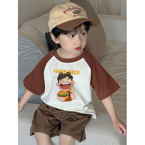 親子裝一家三口四口新款短袖純棉t恤夏季母子母女洋氣上衣全家福