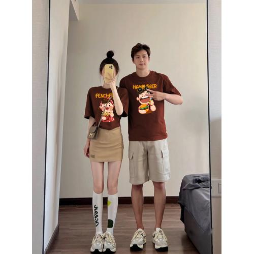 親子裝一家三口四口新款短袖純棉t恤夏季母子母女洋氣上衣全家福