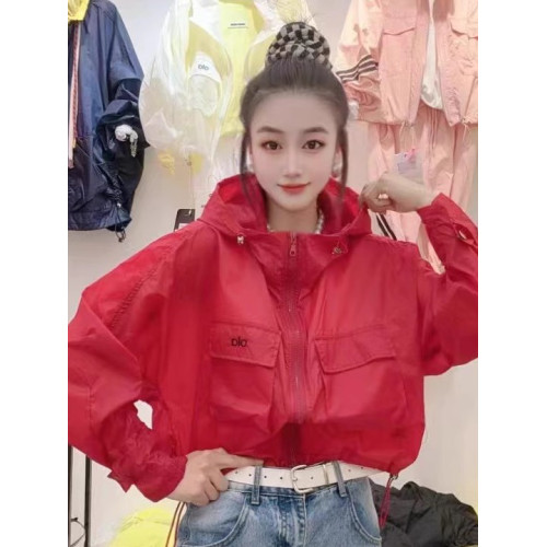 高級韓範夏季新款防曬衣女長袖連帽純色時尚百搭洋氣薄外套