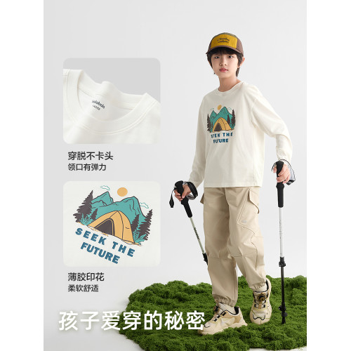 巴拉巴拉男童短袖T恤兒童純棉半袖速乾上衣薄款2025夏季新款童裝5