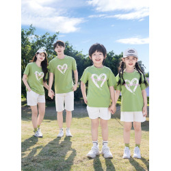 洋氣親子裝一家三口四口2025夏季新款休閒純棉短袖t恤母子母女裝