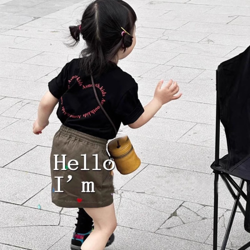 炸街親子裝2025新款夏季母女母子裝短袖T恤寬松一家三口半袖上衣