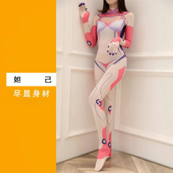 萬聖節緊身衣紅藍黑蜘蛛連體衣綾波麗明日香情趣cos服