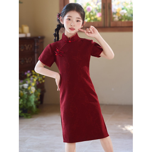 新中式紅色女童親子裝改良旗袍2025新款風母女裝連衣裙夏季