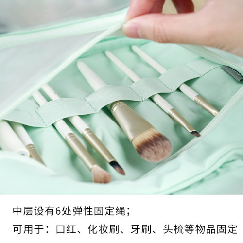 星日社Elecom宜麗客洗漱包女生化妝多口袋可攜式出差旅行防水收納包