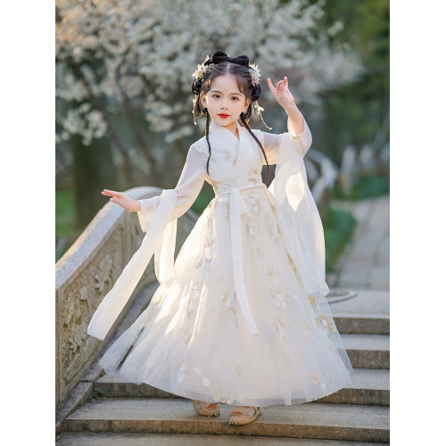 漢服女童2025新款兒童漢服女孩超仙古風國風大童夏季親子裝春秋款