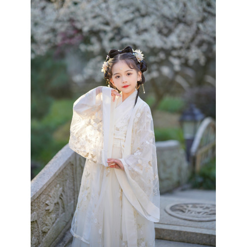 漢服女童2025新款兒童漢服女孩超仙古風國風大童夏季親子裝春秋款