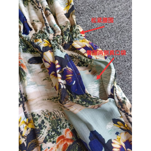品質浪漫清新粘纖好質感連衣褲波西米亞沙灘長褲連體衣女夏29