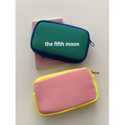 thefifthmoon可愛撞色卡通小熊長方形收納包化妝包刷子包