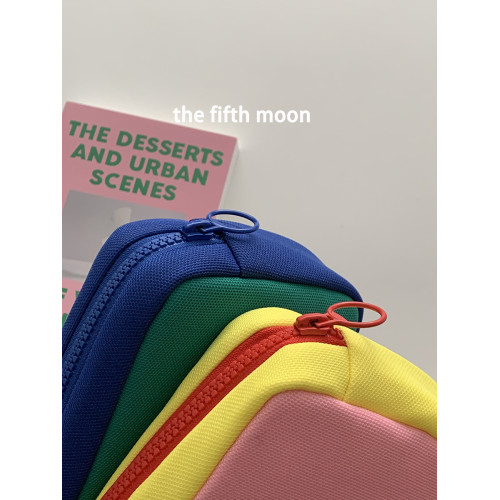 thefifthmoon可愛撞色卡通小熊長方形收納包化妝包刷子包