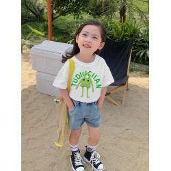親子裝2025新款夏天一家三口母子母女裝嬰兒高級夏裝玩偶夏款T恤